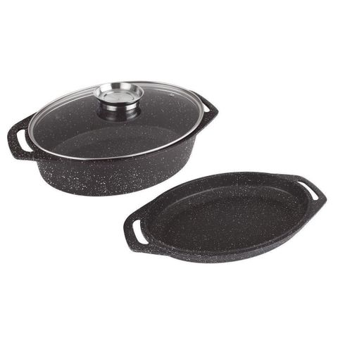 Cocotte 3 Pcs 38*26 Cm Fonte D'alu Kamberg
