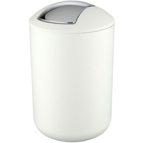 Poubelle avec couvercle à bascule - Brasil - 6 litres blanc WENKO