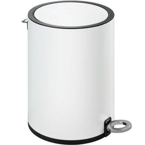 Poubelle à pédale - Monza - Acier - 3 litres - fermeture easy-close - fini mat blanc WENKO