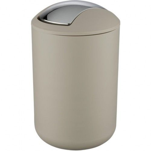 Poubelle avec couvercle à bascule - Brasil - 6 litres taupe WENKO