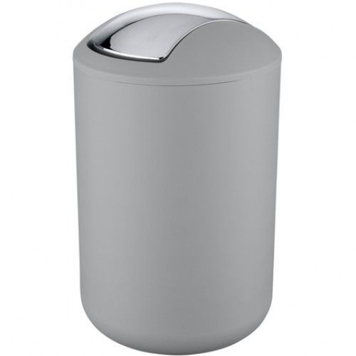 Poubelle avec couvercle à bascule - Brasil - 6 litres gris WENKO
