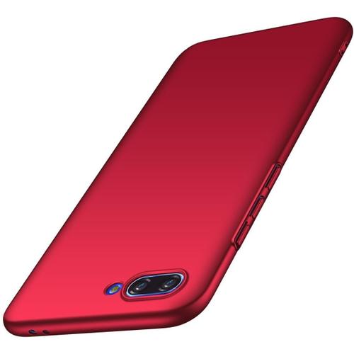 Coque Huawei Honor 10 Case Ultra Slim Cover Anti-Scratch Antichoc Protection Housse Bumper Récurer Pc Rigide Étui Back Shell Pour Huawei Honor 10 Huawei Honor 10, Rouge