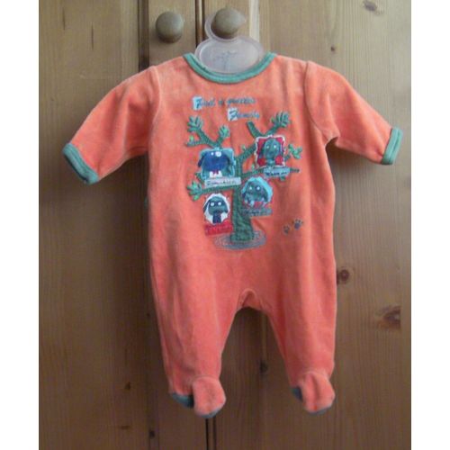 Pyjama Orange Dpam - Taille Naissance