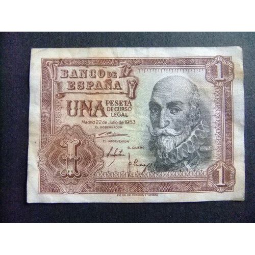 España Una Peseta Marques De Santa Cruz H4171027 Madrid 22/6/1953 Como Nuevo