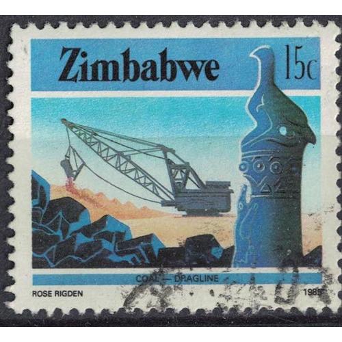 Zimbabwe 1985 Oblitéré Used Coal Mining Dragline Mine De Charbon