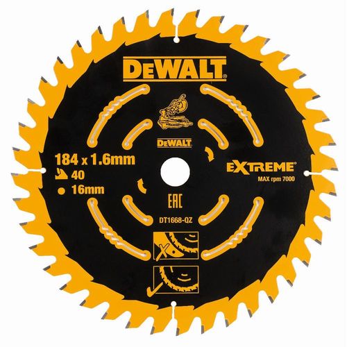 DeWALT Lame de scie circulaire, 184/16 mm, 40 dents, pour DCS365 - DT1668-QZ