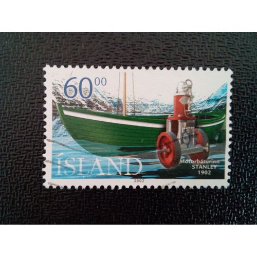 Timbre Islande Yt 1002 M / B Stanley Bateaux 2002