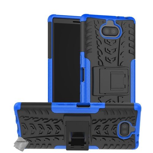 Housse Etui Coque Rigide Anti Choc Pour Sony Xperia 10 Plus + Film Ecran - Bleu