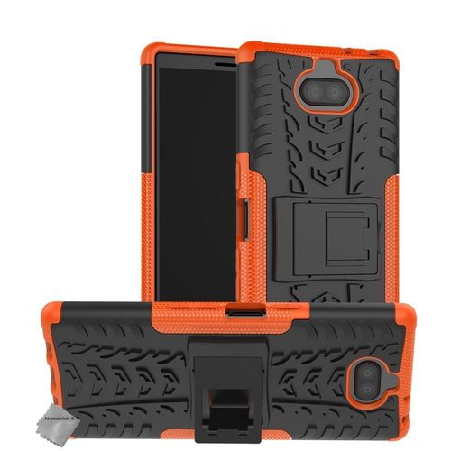 Housse Etui Coque Rigide Anti Choc Pour Sony Xperia 10 Plus + Verre Trempe - Orange