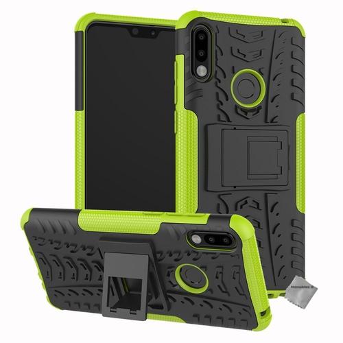 Housse Etui Coque Rigide Anti Choc Pour Asus Zenfone Max Pro M2 Zb631kl + Film Ecran - Vert