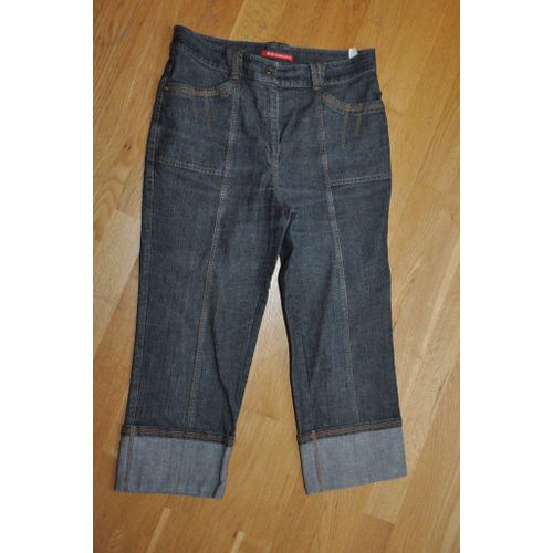 Pantacourt Jean Femme T 38/40 Marque Alain Manoukian Tbe