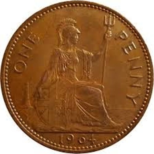 Royaume Uni , Angleterre, Grande Bretagne = Pièce De Monnaie De 1 Penny, Année 1964
