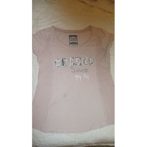 Tee Shirt Creeks Rose Taille 42/44