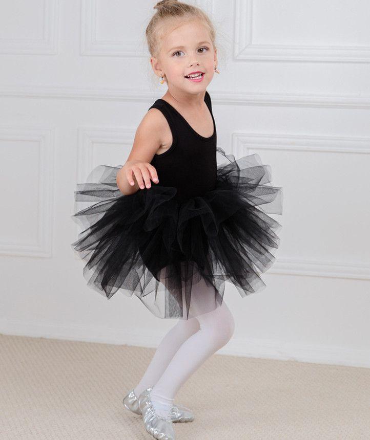 KrasnoBear-Ensemble de Robe Tutu Noir et Blanc pour Enfant Fille