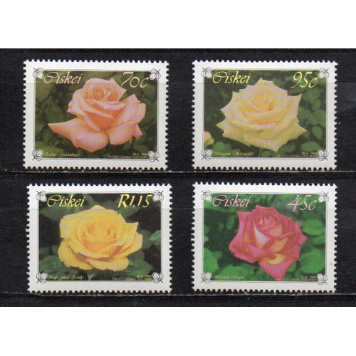 Afrique Du Sud- Ciskei- Série De 4 Timbres Neufs- Roses- N°250/3