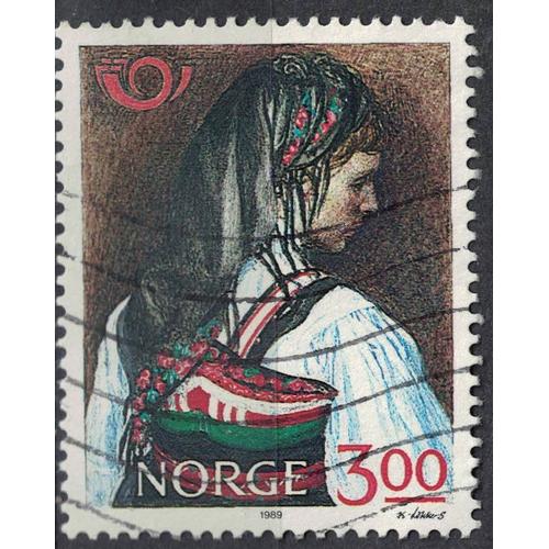 Norvège 1989 Oblitéré Used Femme De Setesdal Costume Typique Su