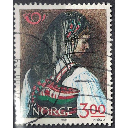 Norvège 1989 Oblitéré Used Femme De Setesdal Costume Typique Su