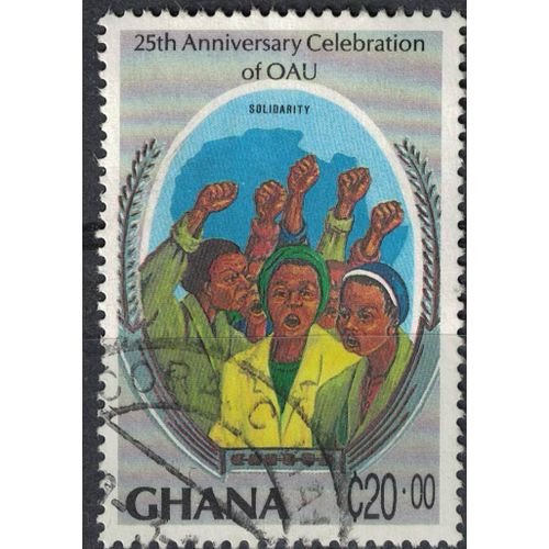 Ghana 1989 Oblitéré Used Solidarité 25 Ans De Oau Organisation De L'unité Africaine