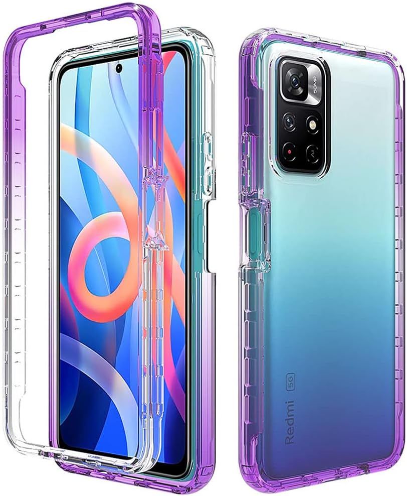 Coque Pour Xiaomi Redmi Note 11s 5g/Xiaomi Poco M4 Pro 5g Coque Étui En Gradient Color Très Mince Tpu Cover Gel Silicone Bumper Case Antichoc Antipoussière Housse Violet