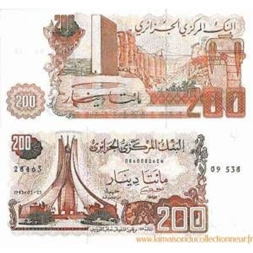 Deux Cent Dinars Algérien 23 Mars 1983