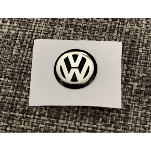 Logo Sticker Autocollant Vw Volkswagen 10mm Noir Télécommande Clé