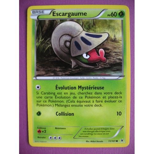 Carte Pokemon - Escargaume - 11/101 - Nobles Victoires - 2012 - M2