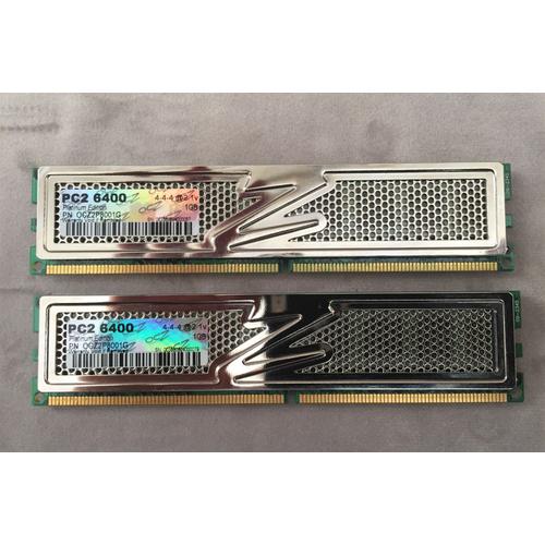 2 BARRETTES MEMOIRES PC 1 Go DDR2-SDRAM PC2-6400-OCZ2P8001G PLATINIUM EDITION