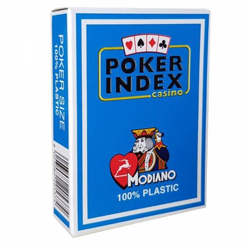 Modiano "Poker Index Casino" - Jeu De 55 Cartes 100% Plastique - Format Poker - 4 Index Standards - 2 Index Jumbo