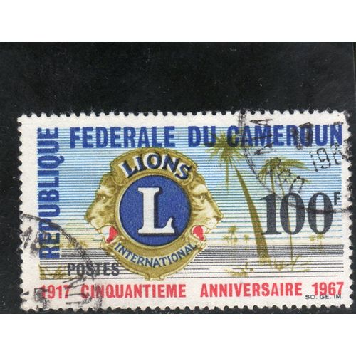 Timbre-Poste Du Cameroun (50ème Anniversaire Du Lions International)
