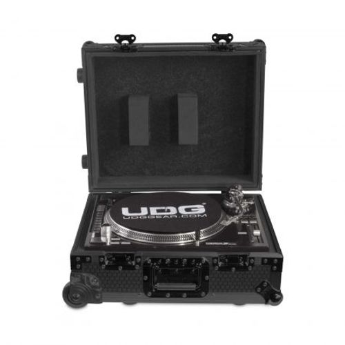 UDG - U91029BL2 - Flight-case black MK2 avec trolley pour platine vinyle