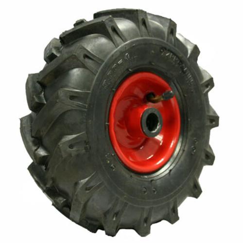 3.00x4 Open centre, cleated, rotovator lug ind plant tyre on a 20mm ball bearing