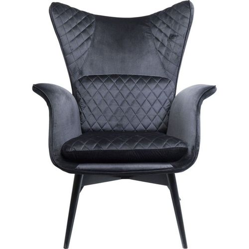 Fauteuil Tudor Velours Noir Kare Design