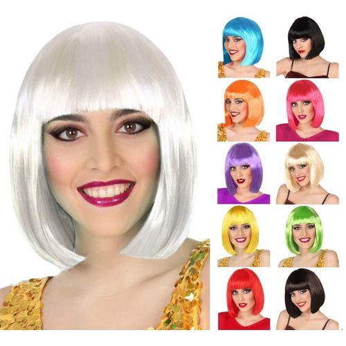 Perruque Blonde Mi-Long Avec Une Frange (Couleur Blond)