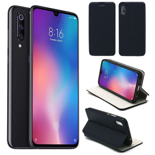 Etui Luxe Xiaomi Mi 9 (Mi9) 4g Bleu Ultra Slim Cuir Pu Avec Stand - Housse Coque De Protection Xiaomi Mi 9 (Mi9) Smartphone 2019 - Accessoires Pochette Cover Xeptio Case