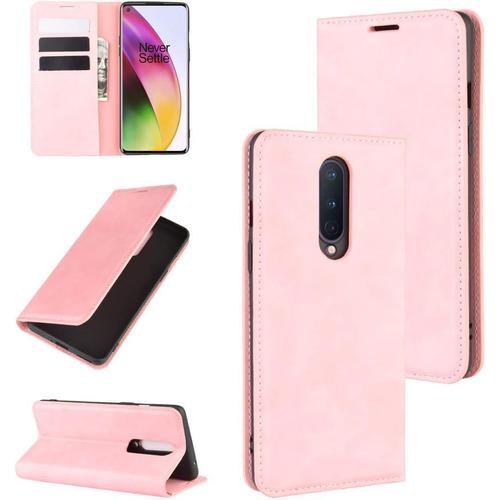 Etui Pour Oneplus 8 Housse De Protection Antichoc Avec Crédit Carte Fente Etui En Cuir Pu Aimant+Intérieur En Silicone Tpu Case Wallet Coque Pour Oneplus 8 Smartphonerose