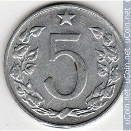 Tchecoslovaquie = Pièce De Monnaie De 5 Haleru, Année 1986 , En Alu