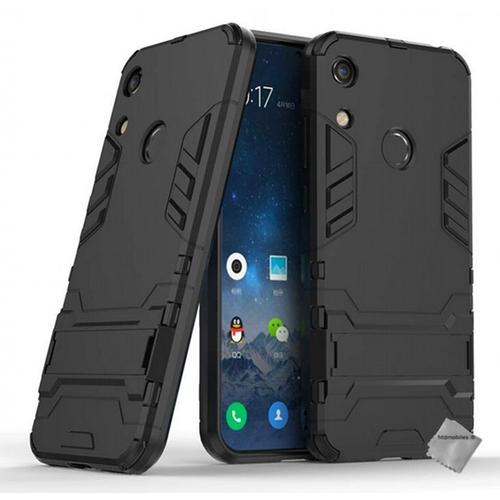 Housse Etui Coque Rigide Anti Choc Pour Huawei Y6 (2019) + Verre Trempe - Noir