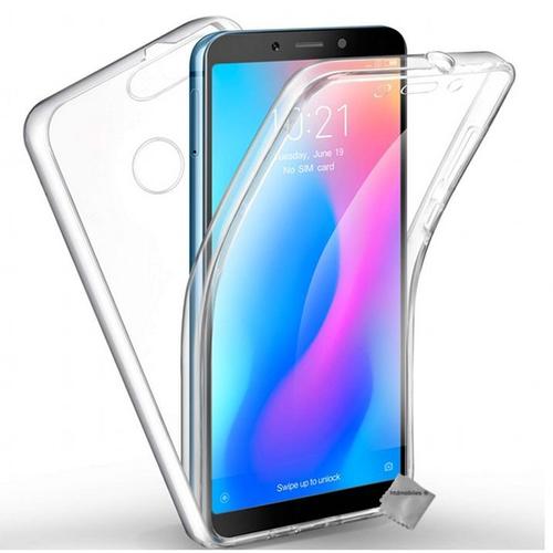 Housse Etui Coque Gel 360 Integrale Xiaomi Redmi 6a + Verre Trempe - Transparent