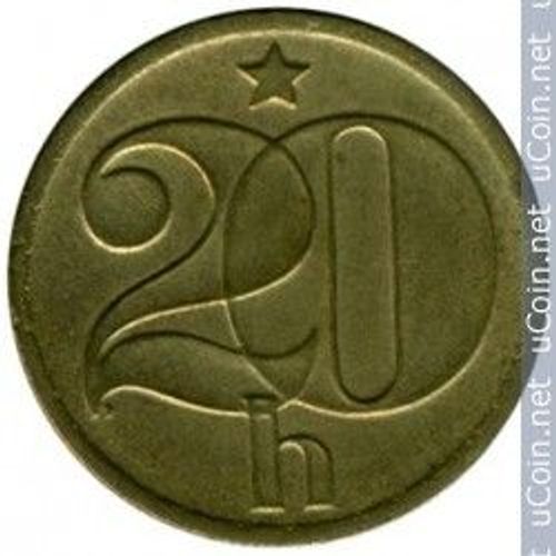 Tchecoslovaquie = Pièce De Monnaie De 20 Hellers, Année 1987, En Bronze - Alu, Lion