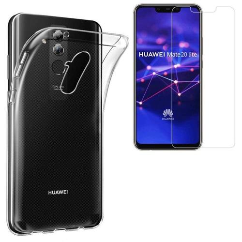 3 Verre Trempé + 3 Coque Silicone Tpu Transparent Huawei Mate 20 Lite 2018 / 6.3