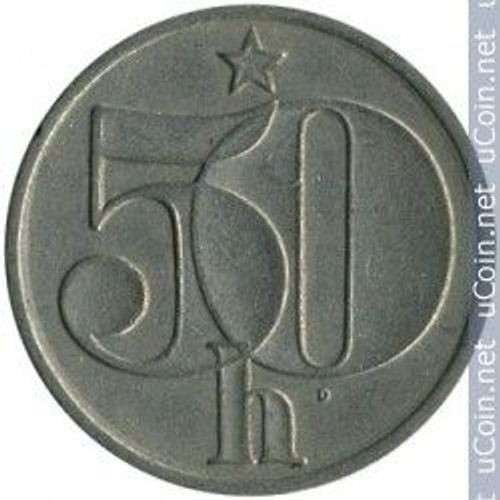 Tchecoslovaquie = Pièce De Monnaie De 50 Hellers, Année 1983, En Alu, Lion