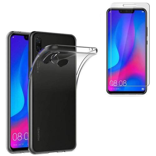 Usiphone - Verre Trempé + Coque Silicone En Tpu Transparent Huawei P Smart Plus 2018 / 6.3