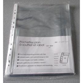 36pcs Pochettes Porte Document A5, Pochette Plastique Transparente avec  Bouton Pression en Polypropylène Étanche pour Bureau École