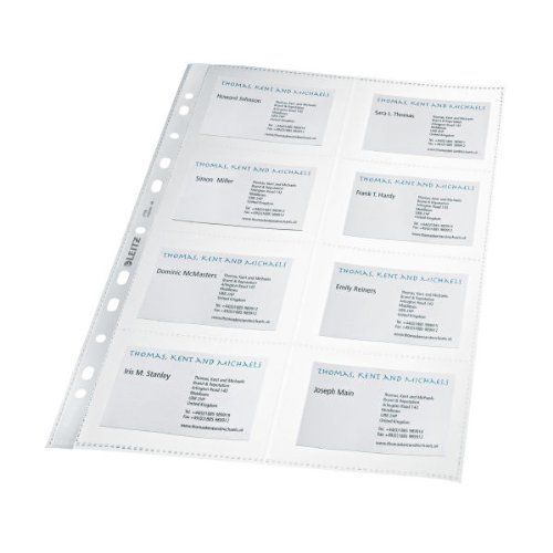 Leitz Lot De 10 Pochettes Transparentes A4 Pour Cartes De Visite (Import Allemagne)