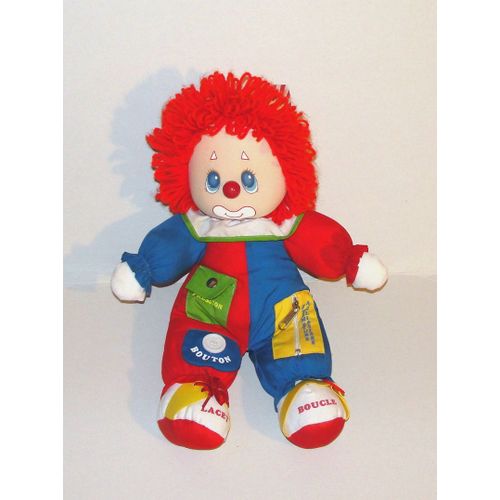 Clown Amtoy 1983 Vintage Peluche Clown D'activités Poupée De Chiffon Ancien