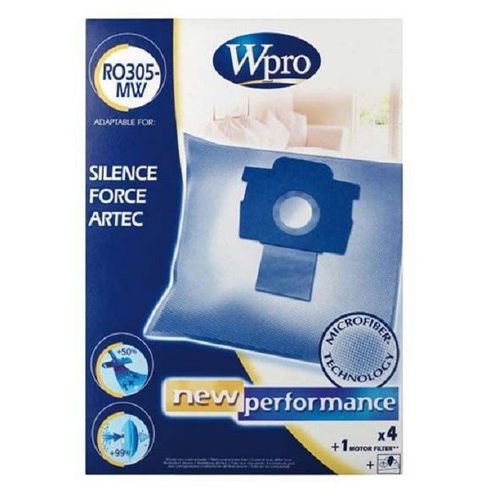 Sacs Aspirateur 4 Sacs + 1fm Compatible Silence Force Pour Aspirateur Rowenta