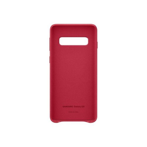 Samsung Leather Cover Ef-Vg973 - Coque De Protection Pour Téléphone Portable - Cuir - Rouge - Pour Galaxy S10, S10 (Unlocked), S10 Enterprise Edition