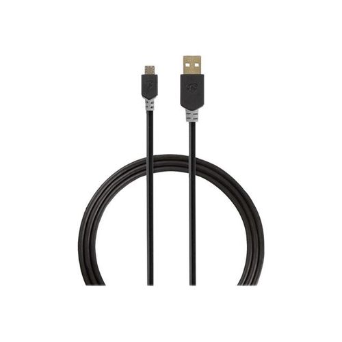 Nedis - Câble USB - USB (M) pour Micro-USB Type B (M) - USB 2.0 - 3 m - moulé - anthracite