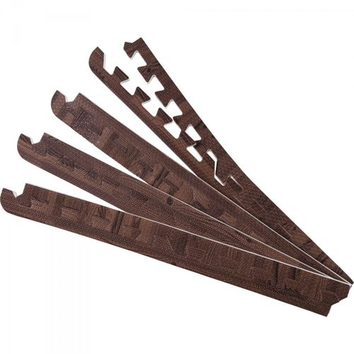 Gorilla Sports - 8 Embouts De Finition Pour Dalles En Mousse - Épaisseur 1,2 Cm - Coloris Noir, Bleu, Gris, Bois Foncé, Bois Clair Ou Gazon - Couleur : Bois Foncé