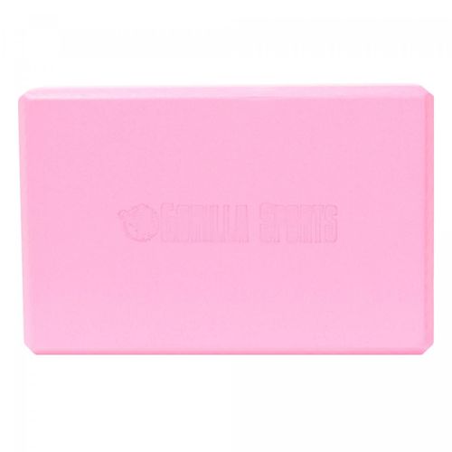Gorilla Sports - Bloc De Yoga Et Pilates (Noir, Rose, Bleu, Vert, Rouge, Turquoise, Orange) - Couleur : Rose